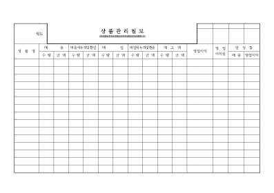 상품관리월보 상품관리월보